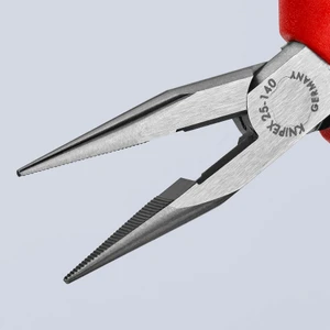 KNIPEX Long Nose Pliers, Snipe Nose w/ Side Cutter, Comfort-Grip, 5–1/2" (25 02 140)