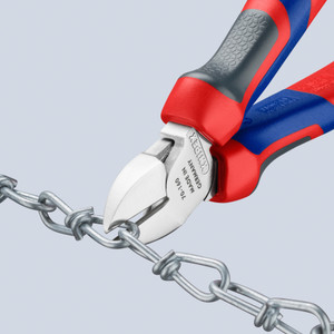 KNIPEX Diagonal Cutters, Comfort-Grip, Chrome, 6–1/4" (70 05 160)