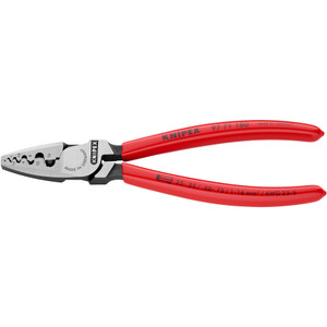 KNIPEX Crimping Pliers, Slim Head, for Wire Ferrules, 7" (97 71 180)