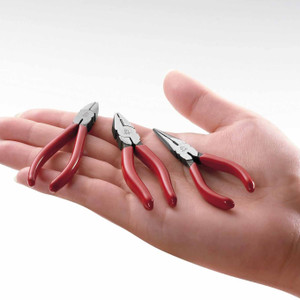 KEIBA Mini Pliers Set, 3 pcs w/ Leather Case (BT-010)