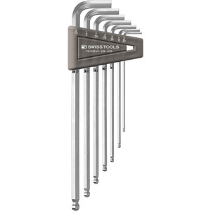 PB Swiss L-Key Set, Hex SAE, Long w/ Ball End, 3/32–5/16 in (PB 212Z.LH)