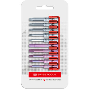PB Swiss 1/4" Bit Set, E6, Hex / Torx®, 10 pcs (PB E6.704 CN)