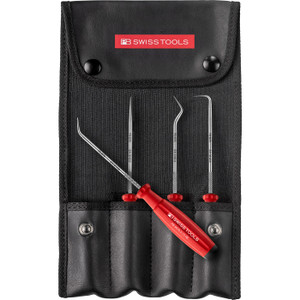 PB Swiss SwissGrip Pick Set, 4 pcs w/ Roll-Up Case (PB 8681.Set CBB)