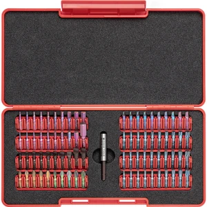 PB Swiss 1/4" Bit Set, C6, Assorted, 80 pcs in ToolBox (PB C6.791 TB)