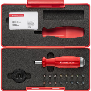 PB Swiss MecaTorque Torque Screwdriver Set, 0.4–2.0 Nm, w/ ToolBox & 16 Bits (PB 8321.Set B2)