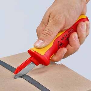 KNIPEX Cable Knife, VDE Insulated, 7–1/4" (98 54)