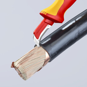 KNIPEX Cable Dismantling Knife, VDE Insulated, 6" (98 55)