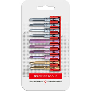 PB Swiss 1/4" Bit Set, E6, Phillips / Hex / Torx®, 10 pcs (PB E6.700 CN)