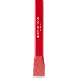 PB Swiss Flat Chisels, Flat-Oval Shaft, Red Powder Coated (PB 800)