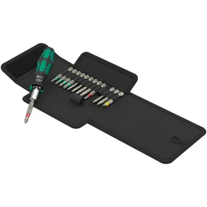 Wera Kraftform Kompakt Small Ratcheting Bit Screwdriver Set, Magnetic, Assorted, 14 pcs w/ Storage Case (KK RA S Imperial 1)