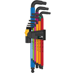 Wera Multicolor L-Key Set, Hex SAE, Long w/ Ball-End, 5/16-3/8 in. (950/9 Hex MC Imperial 2) Wera Multicolor L-Key Set, Hex SAE, Long w/ Ball-End, 5/16-3/8 in. (950/9 Hex MC Imperial 2)