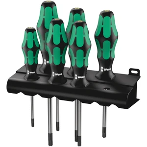 Wera Kraftform Plus Screwdriver Set, Torx® w/ Holding Function, 6pcs w/ Storage Rack (367/6 HF Rack)