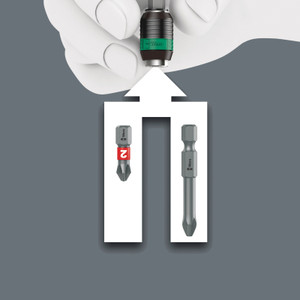 Wera Kraftform Kompakt Bit Screwdriver, Rapidaptor (816 R)