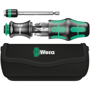 Wera Kraftform Kompakt Bit Screwdriver w/ Bit Magazine, Retractable Rapidaptor, Slotted & Phillips, w/ Storage Case (KK 25) Wera Kraftform Kompakt Bit Screwdriver w/ Bit Magazine, Retractable Rapidaptor, Slotted & Phillips, w/ Storage Case (KK 25)