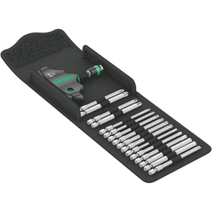 Wera Kraftform Kompakt Ratcheting T-Handle Bit Driver Set, Rapidaptor, Assorted, 17 pcs w/ Storage Case (KK 400 RA Set Imperial 1)