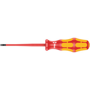 Wera Kraftform Plus Slim VDE Insulated Screwdrivers, Slotted (160 iS) Wera Kraftform Plus Slim VDE Insulated Screwdrivers, Slotted (160 iS)
