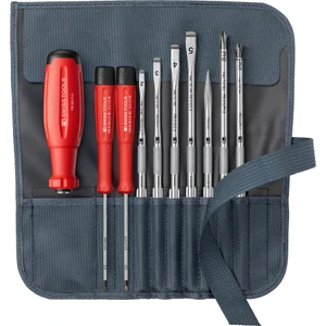 PB Swiss SwissGrip Evo Interchangeable Blade Screwdriver Sets, w/ Roll-Up Fabric Case (PB 38218)