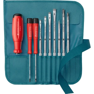 PB Swiss SwissGrip Evo Interchangeable Blade Screwdriver Sets, w/ Roll-Up Fabric Case (PB 38218)