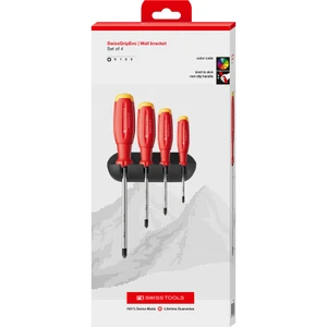 PB Swiss SwissGrip Evo Screwdriver Set, Phillips, 4 pcs w/ Storage Rack (PB 38242.H CBB)