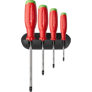 PB Swiss SwissGrip Evo Screwdriver Set, Pozidriv, 4 pcs w/ Storage Rack (PB 38243.H CBB)