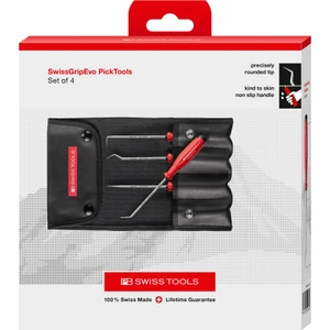 PB Swiss SwissGrip Evo Pick Set, 4 pcs w/ Storage Pouch (PB 38681.CBB)