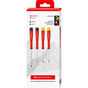 PB Swiss SwissGrip Precision Screwdriver Set, Slotted & Phillips, 4 pcs (PB 8620.CBB) PB Swiss SwissGrip Precision Screwdriver Set, Slotted & Phillips, 4 pcs (PB 8620.CBB)