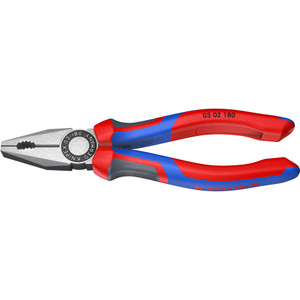 KNIPEX Combination Pliers, Comfort-Grip, 7" (03 02 180)