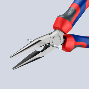 KNIPEX Long Nose Pliers, Snipe Nose w/ Side Cutter, Comfort-Grip, 6-1/4" (25 02 160)