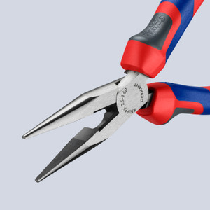 KNIPEX Long Nose Pliers, Snipe Nose w/ Side Cutter, Comfort-Grip, 6-1/4" (25 02 160)