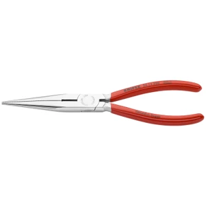 KNIPEX Long Nose Pliers, Snipe Nose w/ Side Cutter, Chrome, 8" (26 13 200)