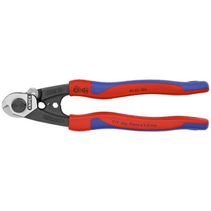 KNIPEX Wire Rope Cutters, Multi-Component, 7-1/2" (95 62 190) KNIPEX Wire Rope Cutters, Multi-Component, 7-1/2" (95 62 190)
