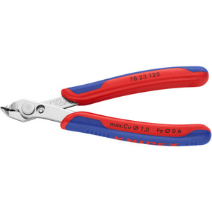 KNIPEX Electronic Super Knips®, 60° Angled, Multi-Component, 5" (78 23 125) KNIPEX Electronic Super Knips®, 60° Angled, Multi-Component, 5" (78 23 125)