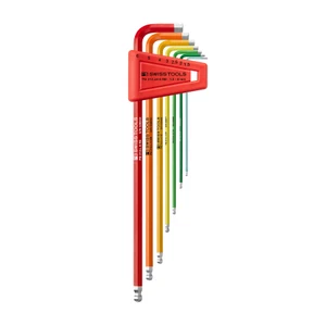 PB Swiss Rainbow L-Key Set, Hex, Long w/ Ball End, 1.5-6 mm (PB 212.LH-6 RB)