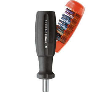 PB Swiss Insider Pro Ratcheting Bit Screwdriver, 30 mm, w/ 10 Bit