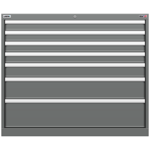 LISTA Stationary Cabinet, Shallow, 7 Drawer, 40.3" W 22.5" D 33.5" H (HS0750-0701F)