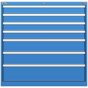 LISTA Stationary Cabinet, Shallow, 7 Drawer, 40.3" W 22.5" D 39.4" H (HS0900-0702F)