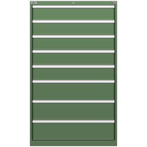 LISTA Stationary Cabinet, Shallow, 8 Drawer, 34.3" W 22.5" D 57.1" H (ES1350-0801F)