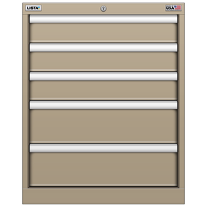 LISTA Stationary Cabinet, Shallow, 5 Drawer, 22.2" W 22.5" D 27.6" H (CL0600-0502F)
