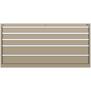 LISTA Stationary Cabinet, 5 Drawer, 56.3" W 28.5" D 27.6" H (DW0600-0502F)