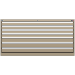 LISTA Stationary Cabinet, Shallow, 7 Drawer, 56.3" W 22.5" D 27.6" H (HT0600-0701F)