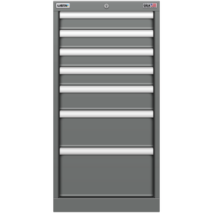 LISTA Stationary Cabinet, Shallow, 7 Drawer, 16.9" W 22.5" D 33.5" H (NS0750-0701N)