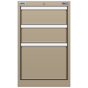 LISTA Stationary Cabinet, 3 Drawer, 16.9" W 28.5" D 27.6" H (NW0600-0301N)