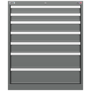 LISTA Stationary Cabinet, Shallow, 7 Drawer, 28.2" W 22.5" D 33.5" H (ST0750-0703F)