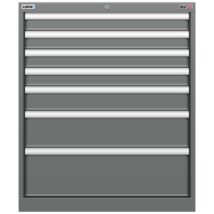 LISTA Stationary Cabinet, Shallow, 7 Drawer, 28.2" W 22.5" D 33.5" H (ST0750-0701F)