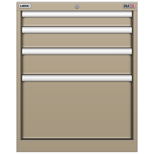 LISTA Stationary Cabinet, Shallow, 3 Drawer, 22.2" W 22.5" D 27.6" H (CL0600-0401F)