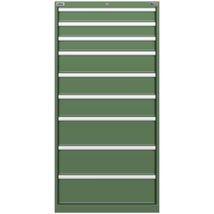 LISTA Stationary Cabinet, Shallow, 9 Drawer, 28.2" W 22.5" D 57.1" H (ST1350-0902F)
