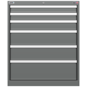 LISTA Stationary Cabinet, 6 Drawer, 28.2" W 28.5" D 33.5" H (SC0750-0601F)