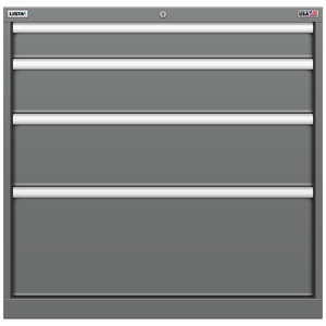 LISTA Stationary Cabinet, Shallow, 4 Drawer, 34.3" W 22.5" D 33.5" H (ES0750-0402F)