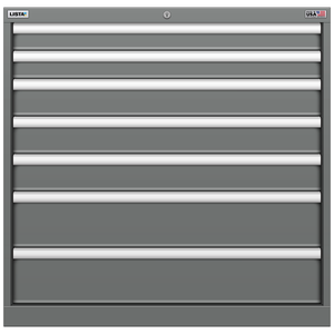 LISTA Stationary Cabinet, Shallow, 7 Drawer, 34.3" W 22.5" D 33.5" H (ES0750-0703F)