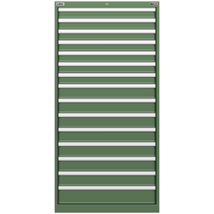 LISTA Stationary Cabinet, Shallow, 15 Drawer, 28.2" W 22.5" D 57.1" H (ST1350-1502F)